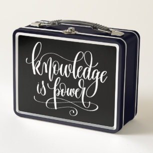 Knowledge is Power Metal Lunch Box