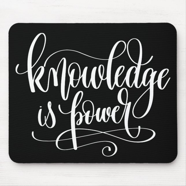 Knowledge is Power Mouse Pad (Front)