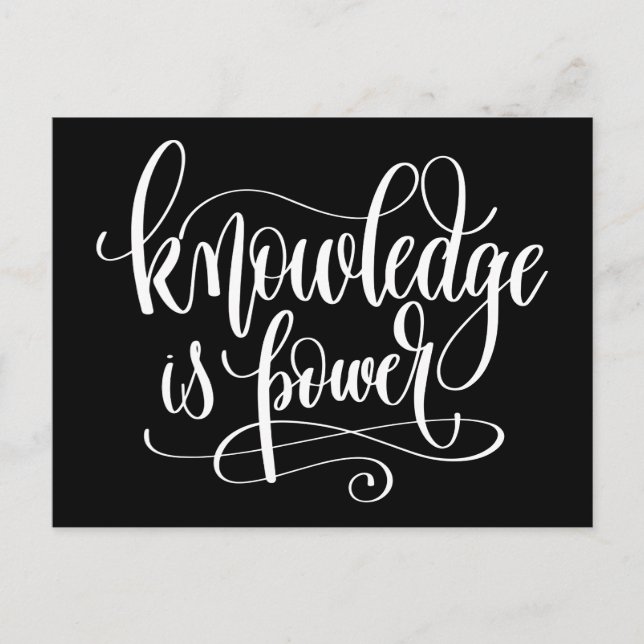 Knowledge is Power Postcard (Front)