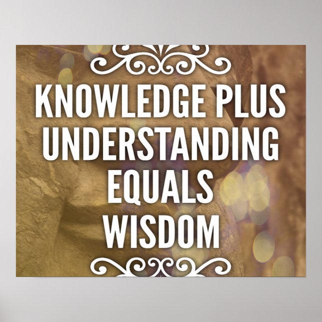 Knowledge Plus Understanding Wisdom Poster (Front)