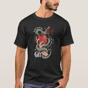 Knowledge Temptation of a snake a man and an apple T-Shirt