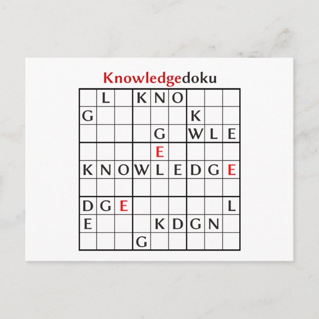 knowledgedoku postcard (Front)