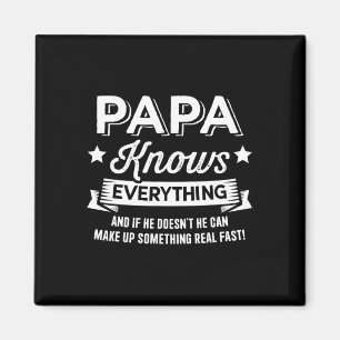 Knows Everything For Grandpa Fathers Day Birthday  Magnet
