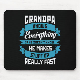 Knows Everything Funny Father's Day Costume Mouse Pad
