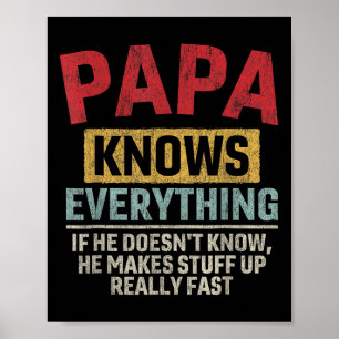 Knows Everything Funny Father's Day Papa  Poster