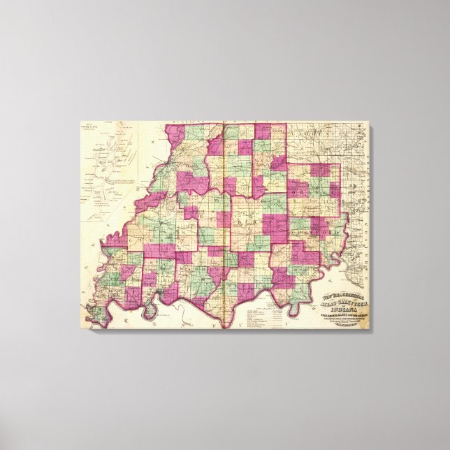 Knox County and Daviess County Canvas Print (Front)