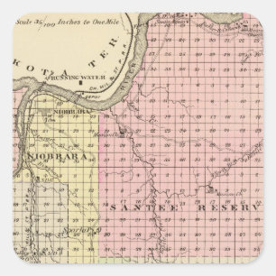 Knox County, Nebraska Square Sticker
