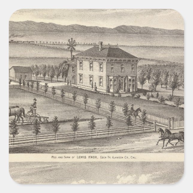 Knox, Stone residences Square Sticker (Front)