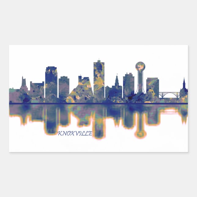 Knoxville Skyline Rectangular Sticker (Front)
