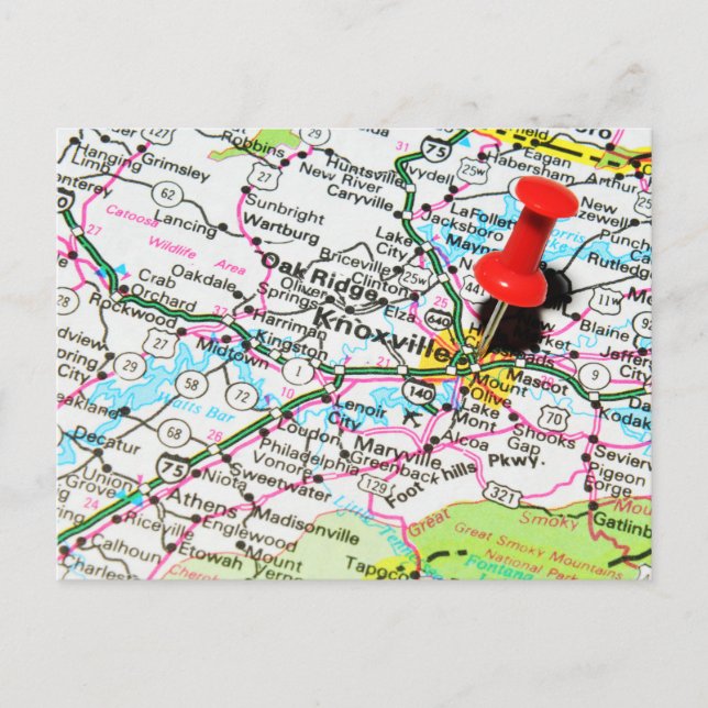 Knoxville, Tennessee Postcard (Front)