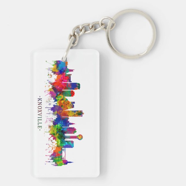 Knoxville Tennessee Skyline Key Ring (Back)