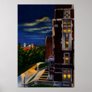 Knoxville Tennessee University at Night Poster