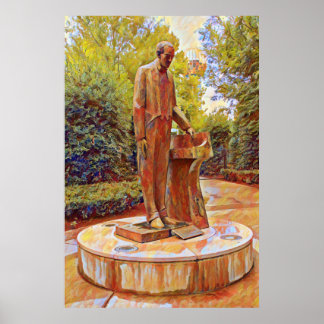 Knoxville's Sergei Rachmaninoff Statue painting Poster