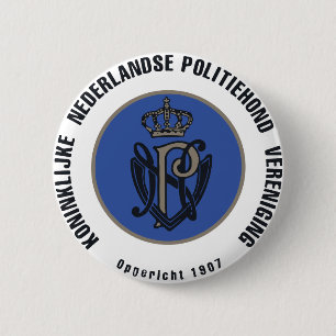 KNPV 6 CM ROUND BADGE