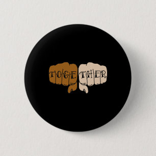 Knuckle Tattoo Fist Sticker- Together Sticker1  6 Cm Round Badge