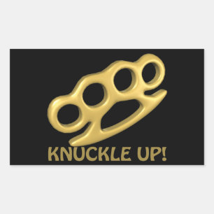 Knuckle Up Rectangular Sticker