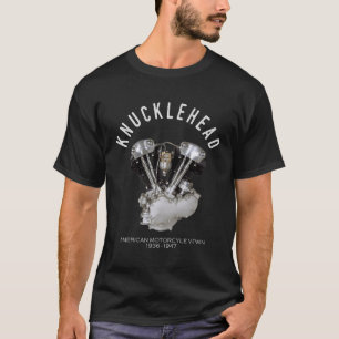 Knucklehead Motorcycle V-Twin Engine Image 1936 Da T-Shirt
