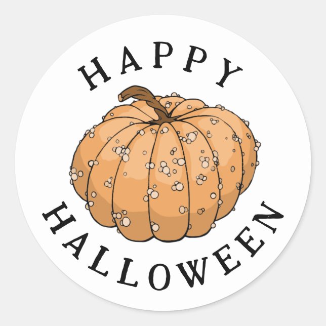 Knucklehead pumpkin classic round sticker (Front)