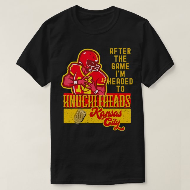 Knuckleheads Kansas City Music Retro BBQ FrontBack T-Shirt (Design Front)