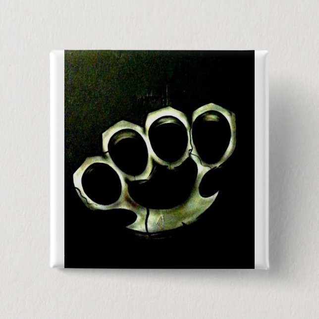 knuckles 15 cm square badge (Front)