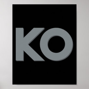 Ko Funny Knock Out Boxing Wrestling Men Women Humo Poster