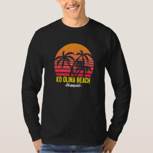 Ko Olina Beach Hawaii Oahu Hawaiian Sunset Palm Tr T-Shirt