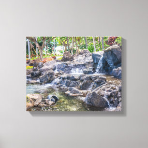 Ko Olina O'Ahu Hawaii Waterfall Canvas Print