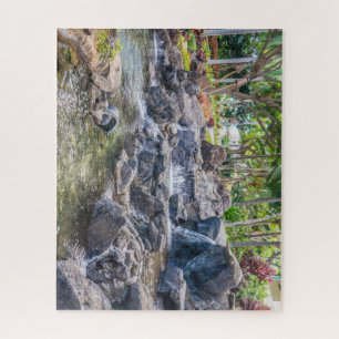 Ko Olina O'Ahu Hawaii Waterfall Jigsaw Puzzle