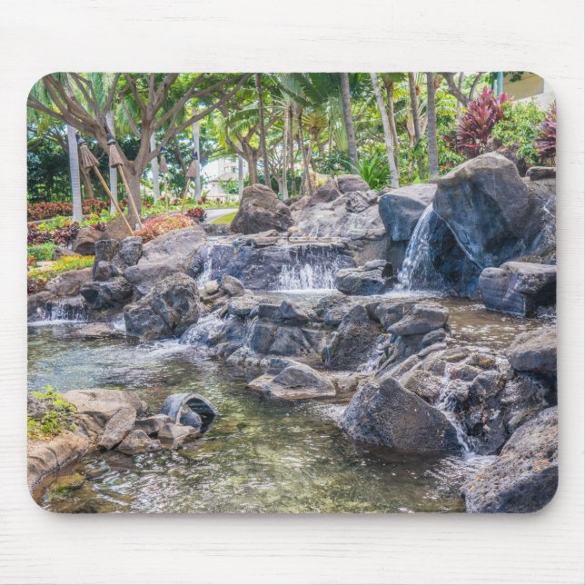 Ko Olina O'Ahu Hawaii Waterfall Mouse Pad (Front)