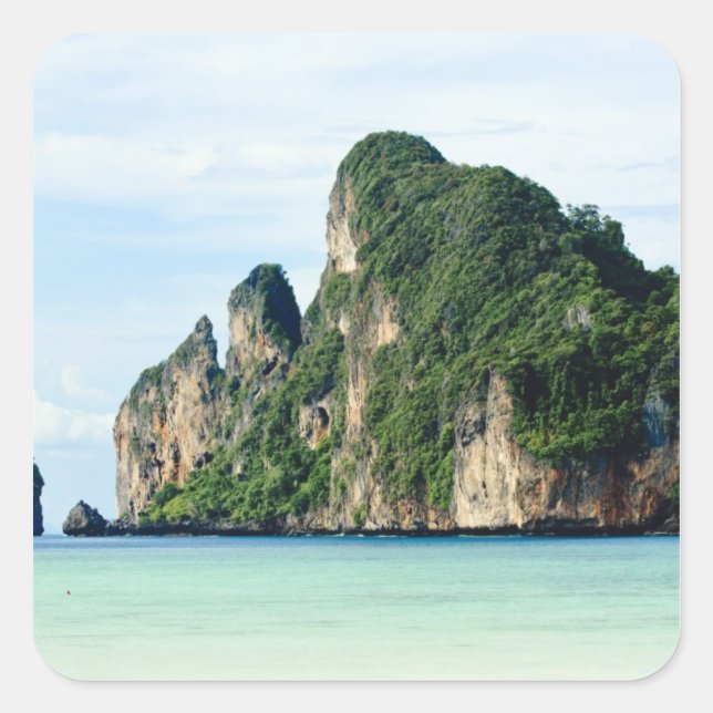 Ko Phi Phi Island on Andaman Sea, Krabi Square Sticker (Front)