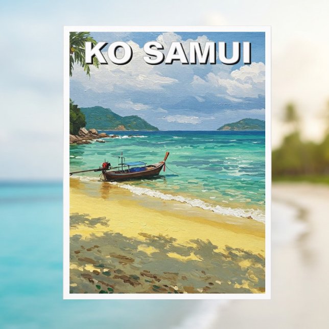 Ko Samui Thailand fishing boat Postcard (Creator Uploaded)