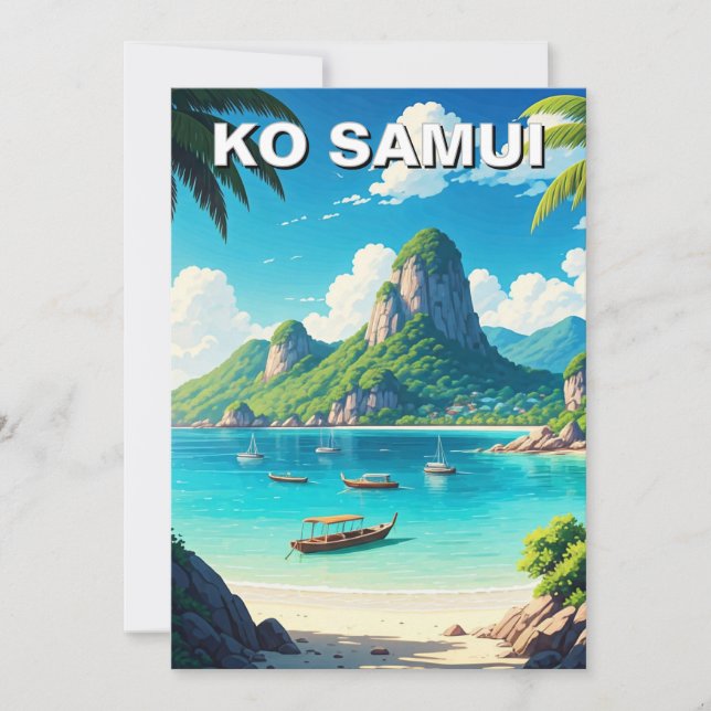 Ko Samui Thailand Holiday Card (Front)
