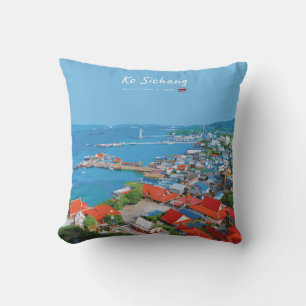 Ko Sichang, Thailand - Vibrant Harbour View Cushion
