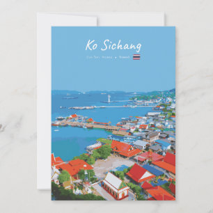 Ko Sichang, Thailand - Vibrant Harbour View Invitation