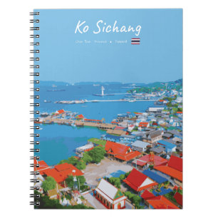 Ko Sichang, Thailand - Vibrant Harbour View Notebook