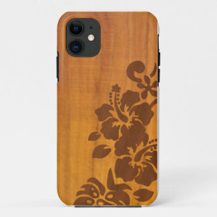 Koa Hibiscus Hawaii Island Print iPhone 11 Case