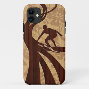 Koa Wood Surfer Surfboard iPhone 5 Cases