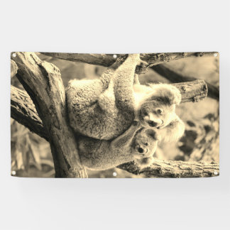 KOAHLA BEAR AND CUB Banner WITH GROMMETS