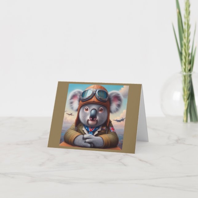 Koala Aeroplane Pilot Card (Front)