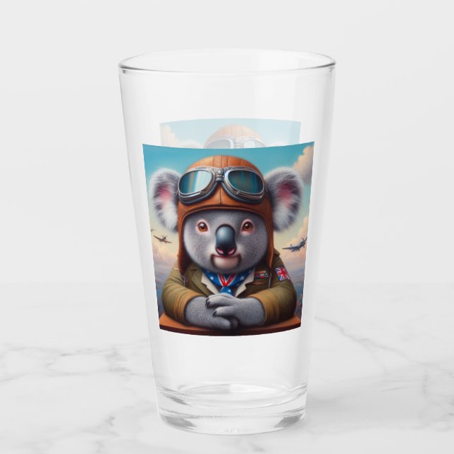 Koala Aeroplane Pilot Glass (Front)