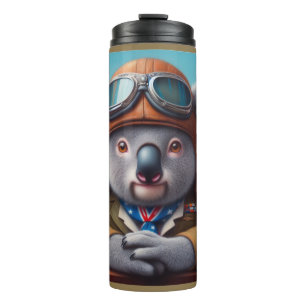 Koala Aeroplane Pilot Thermal Tumbler
