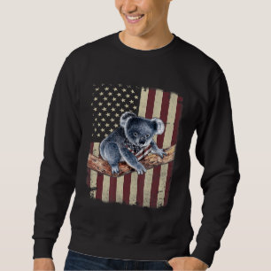 Koala American Flag Bandanna Patriotic 4th Of July Sweatshirt