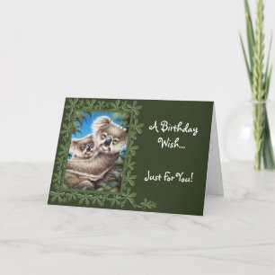 Koala and Baby Birthday Card
