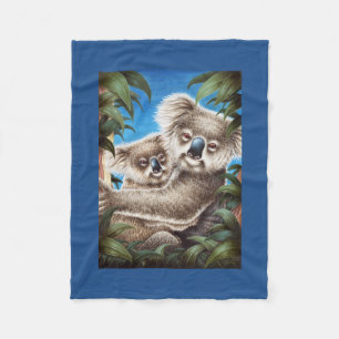 Koala and Baby Fleece Blanket