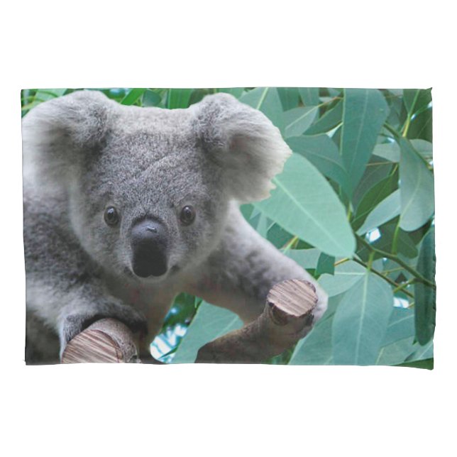 Koala and Eucalyptus Pillowcase (Front)