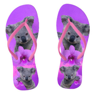 Koala and Orchids Jandals