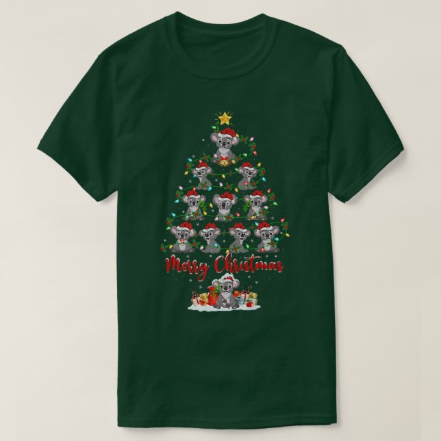 Koala Animal Lover Matching Santa Koala Christmas  T-Shirt (Design Front)