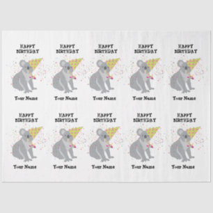 Koala - Animals Having a Party Boys Girls Name Tissue Paper