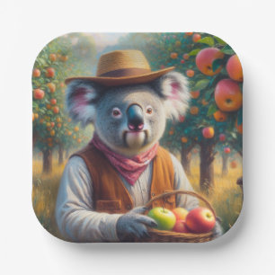 Koala Apple Orchard Paper Plate