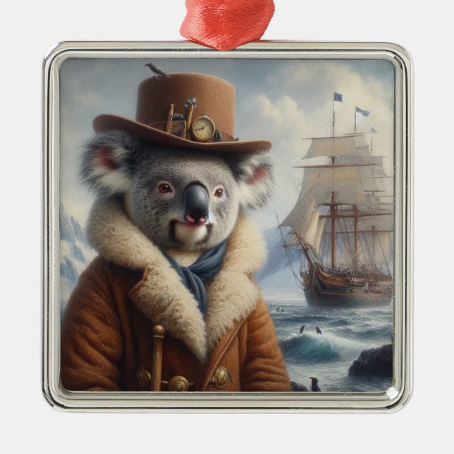 Koala Arctic Explorer Metal Tree Decoration (Front)